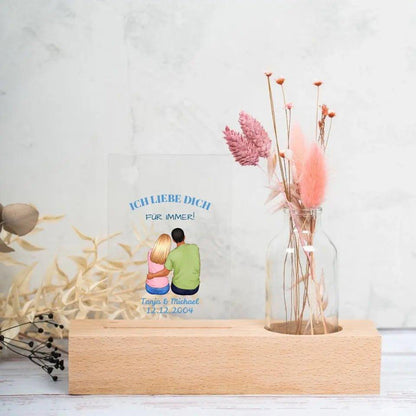 3in1: Paar Designer - Trockenblumenständer - HalloGeschenk.de #geschenkideen# #personalisiert# #geschenk#