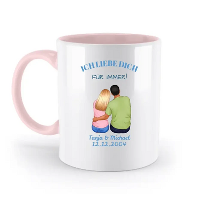 3in1: Paar Designer • zweifarbige Tasse • Exklusivdesign • personalisiert