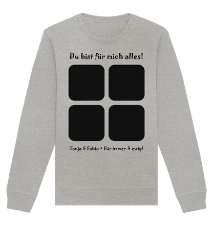 HalloGeschenk.de front-organic-basic-unisex-sweatshirt-c2c1c0-1116x