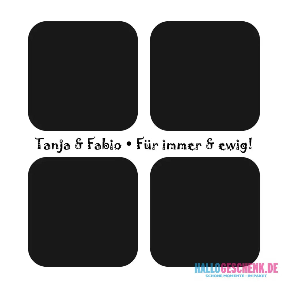 4 Fotos mit Text • Fotogeschenk • STICKER 20x20 cm (Aufkleber) • personalisiert - White / OneSize / ausgestanzter