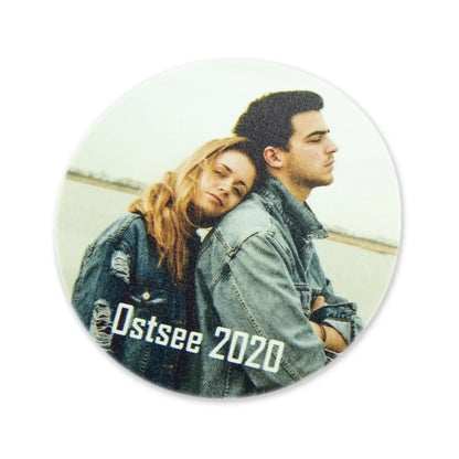 4 Untersetzer (rund) mit deinem Foto • Vinyl (personalisierbare Fotogeschenke) - R (Vinyl) / Standard / Rund
