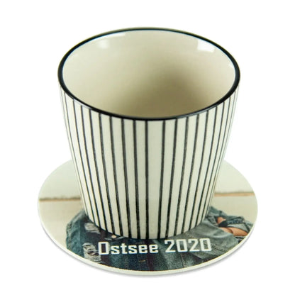 4 Untersetzer (rund) mit deinem Foto • Vinyl (personalisierbare Fotogeschenke) - R (Vinyl) / Standard / Rund