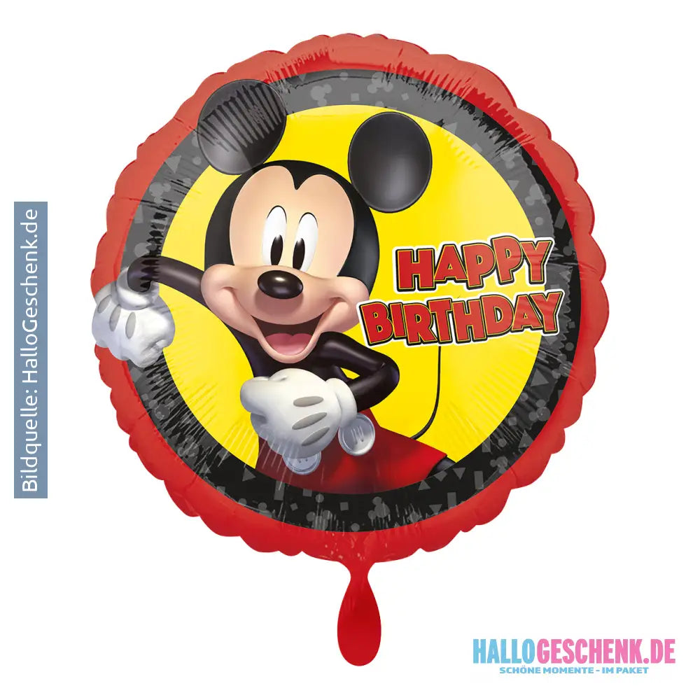 45cm Luftballon: Mickey Mouse Forever Birthday Luft/Helium