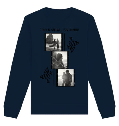 4er-Collage • mehrere Artikel • ’Statement-Collection’ • Wunschtext • Mein Fotomotiv - Unisex Sweatshirt • Bio Premium