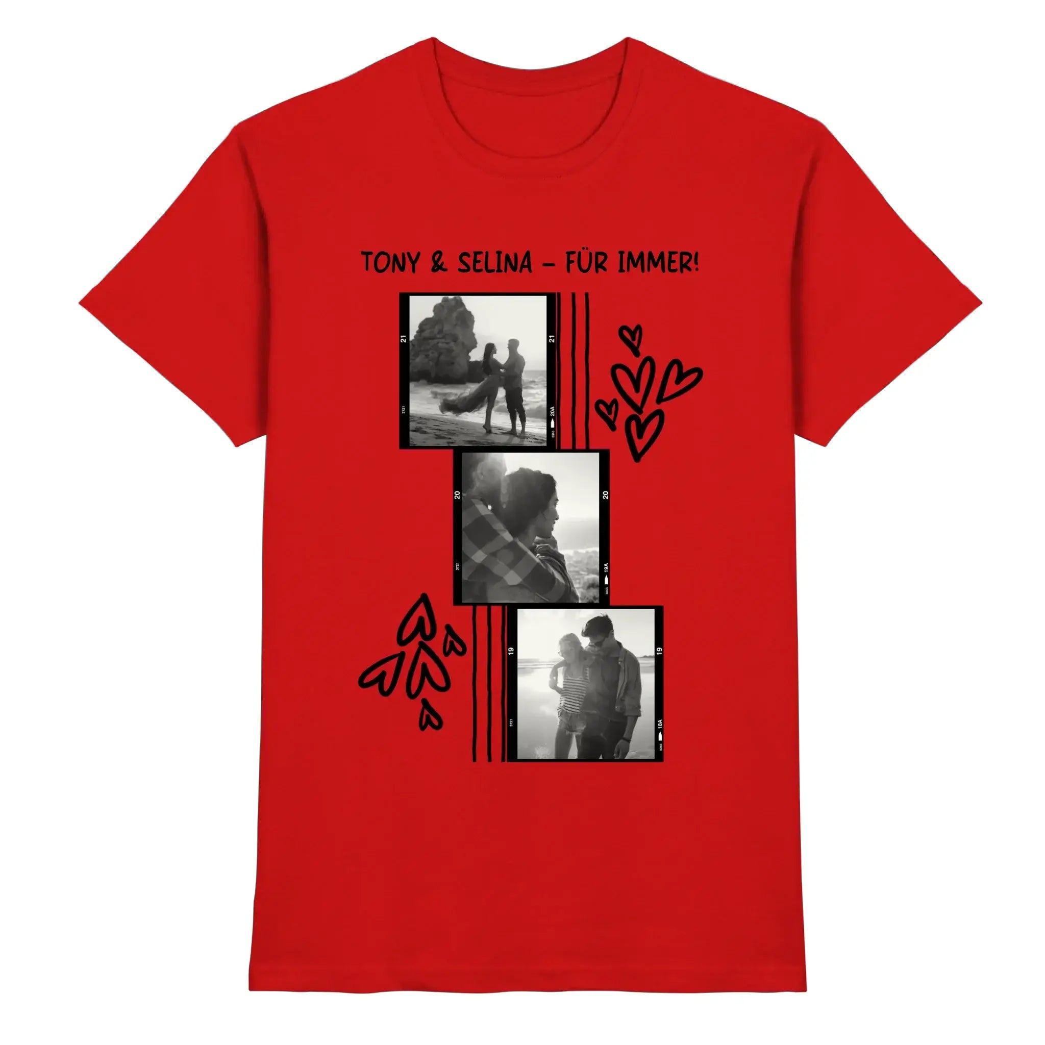 4er-Collage • mehrere Artikel • ’Statement-Collection’ • Wunschtext • Mein Fotomotiv - Premium Herren T-Shirt / Red