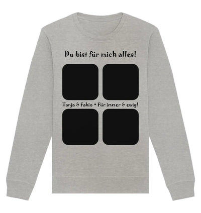 HalloGeschenk.de front-organic-basic-unisex-sweatshirt-c2c1c0-1116x