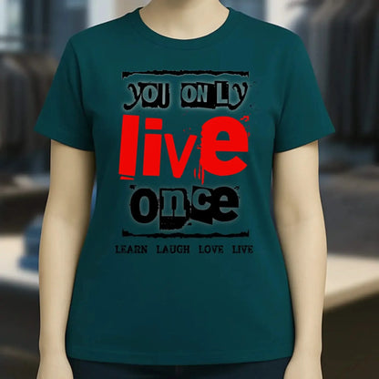 4in1-Kollektion: You only live once • für Damen & Herren • Exklusivdesign • personalisiert oder ohne Personalisierung