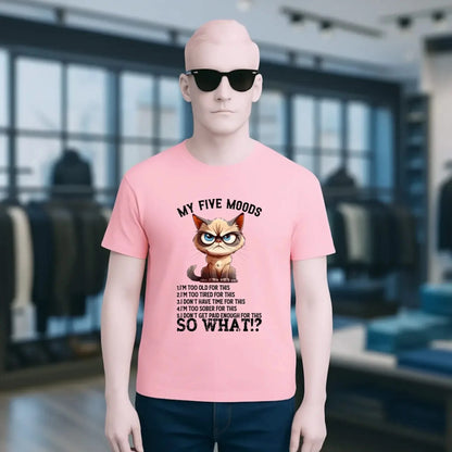 5 MOODS • Katze • Unisex Premium T-Shirt XS-5XL aus Bio-Baumwolle für Damen & Herren • Exklusivdesign • personalisiert