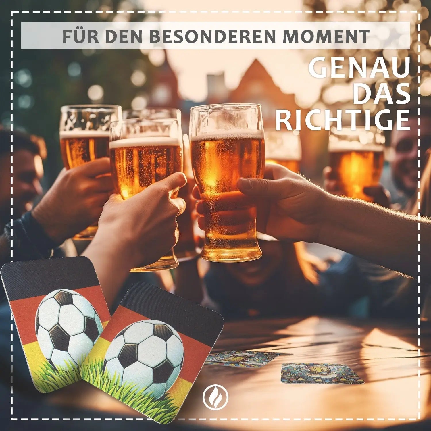 50 Bierdeckel Fußball Deutschland EM Party Deko Public Viewing