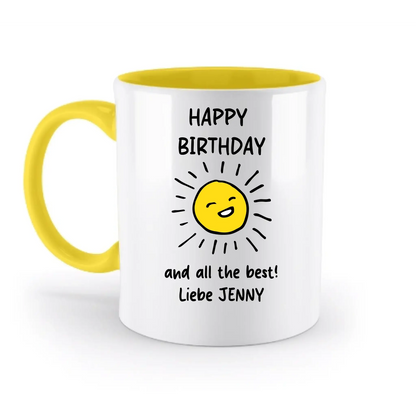 50 + personalisierbare Motive ’Allerlei’-Kollektion • personalisiert • zweifarbige Tasse (spülmaschinenfest)
