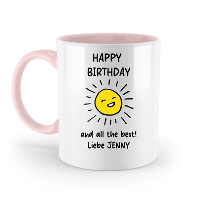 50 + personalisierbare Motive ’Allerlei’-Kollektion • personalisiert • zweifarbige Tasse (spülmaschinenfest)