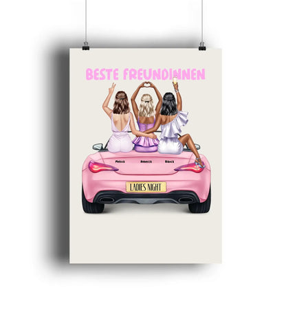 Vegas Girls: 1-3 Girls • mehrere Artikel • ’Statement-Collection’ • Wunschtext • personalisierte Figuren - POSTER