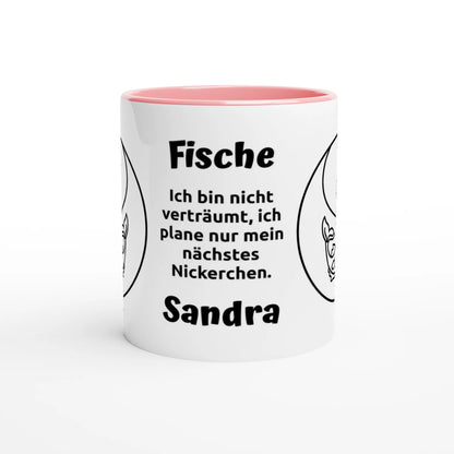 Mit 3D-Vorschau: 12 Sternzeichen mit Name + personalisierten Sprüchen • zweifarbige Tasse