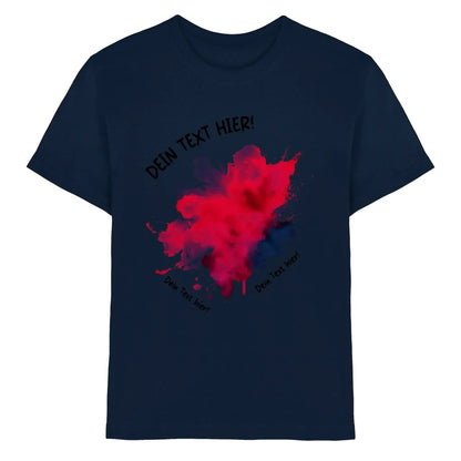 Art-Klecks • mehrere Artikel • ’Statement-Collection’ • Wunschtext • Mein Fotomotiv - Premium Kinder T-Shirt / Navy