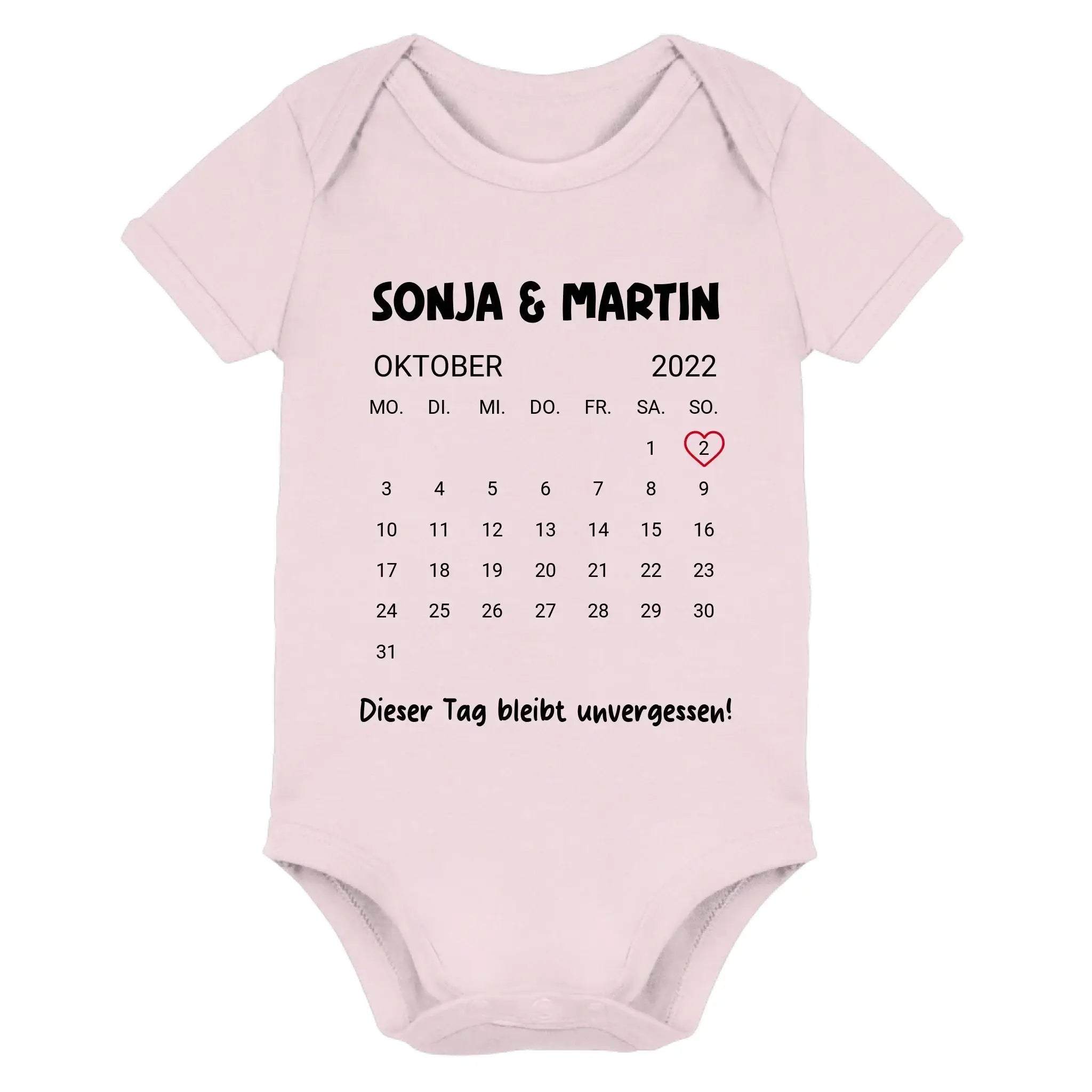 Kalender mit Wunschdatum • mehrere Artikel • ’Statement-Collection’ • Wunschtext • Mein Motiv - Premium Baby Bodysuit