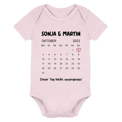 Kalender mit Wunschdatum • mehrere Artikel • ’Statement-Collection’ • Wunschtext • Mein Motiv - Premium Baby Bodysuit