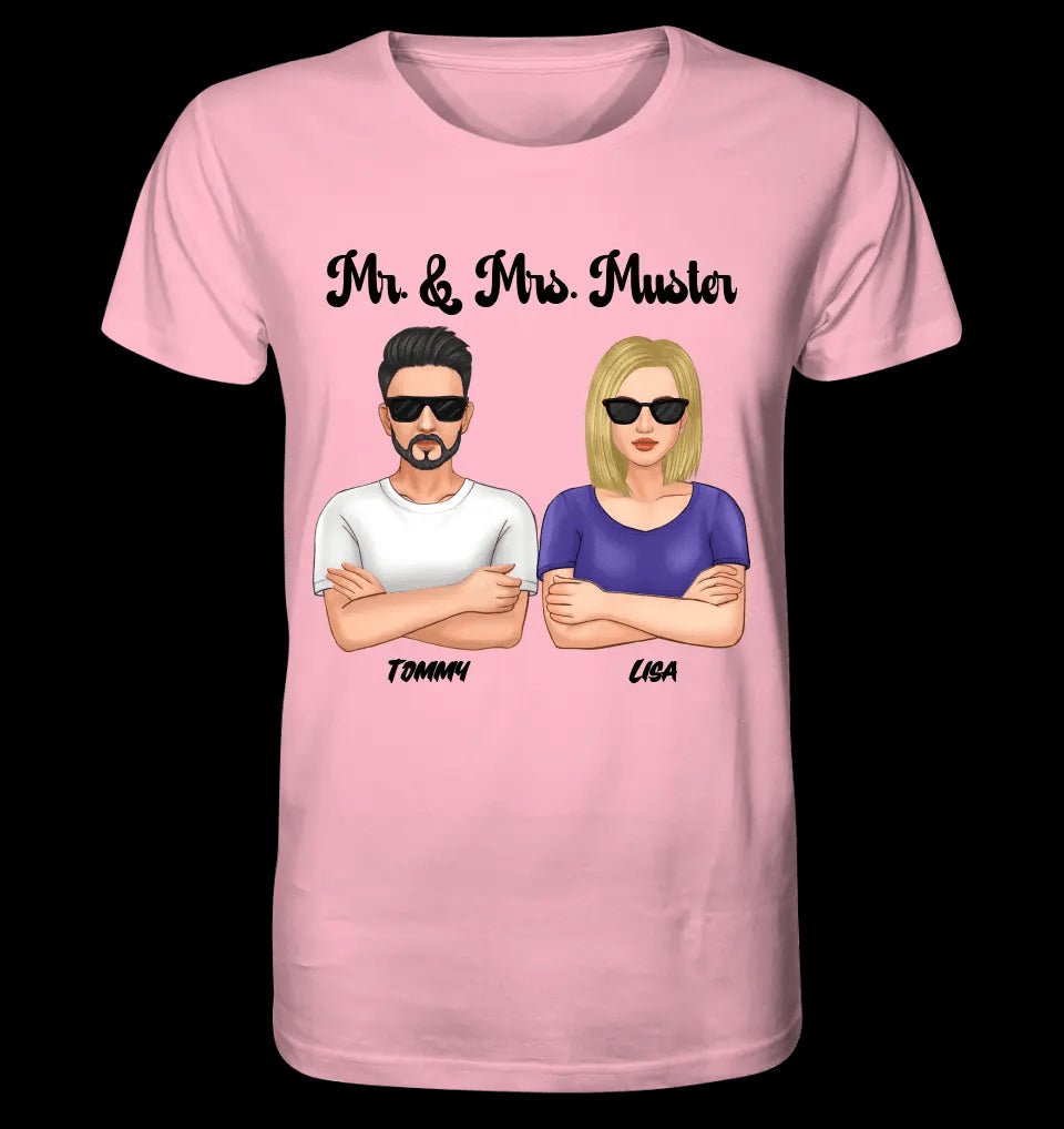 5in1: Cool Couple personalisierbar - Unisex Premium T-Shirt XS-5XL aus Bio-Baumwolle für Damen & Herren