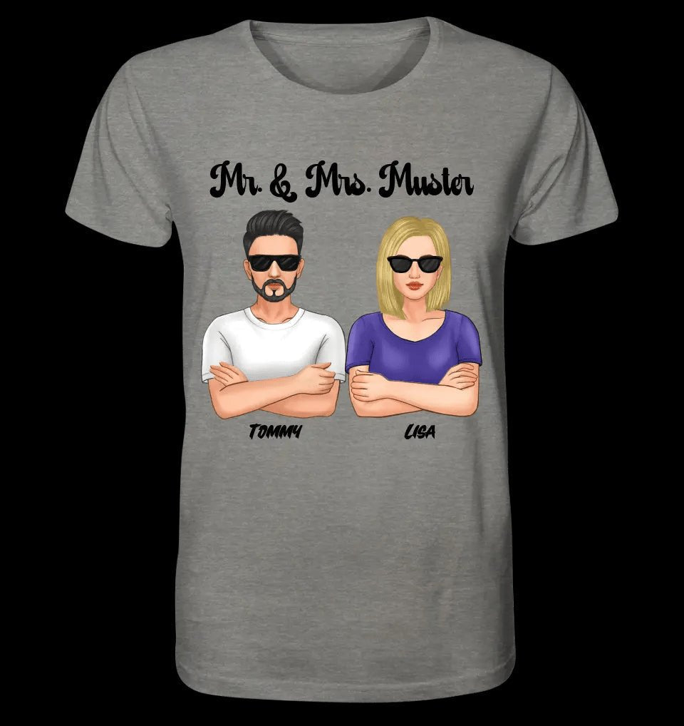 5in1: Cool Couple personalisierbar - Unisex Premium T-Shirt XS-5XL aus Bio-Baumwolle für Damen & Herren