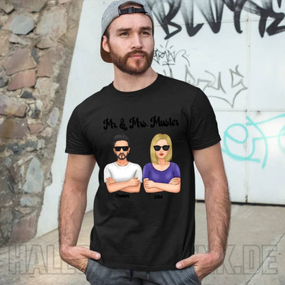 5in1: Cool Couple personalisierbar - Unisex Premium T-Shirt XS-5XL aus Bio-Baumwolle für Damen & Herren