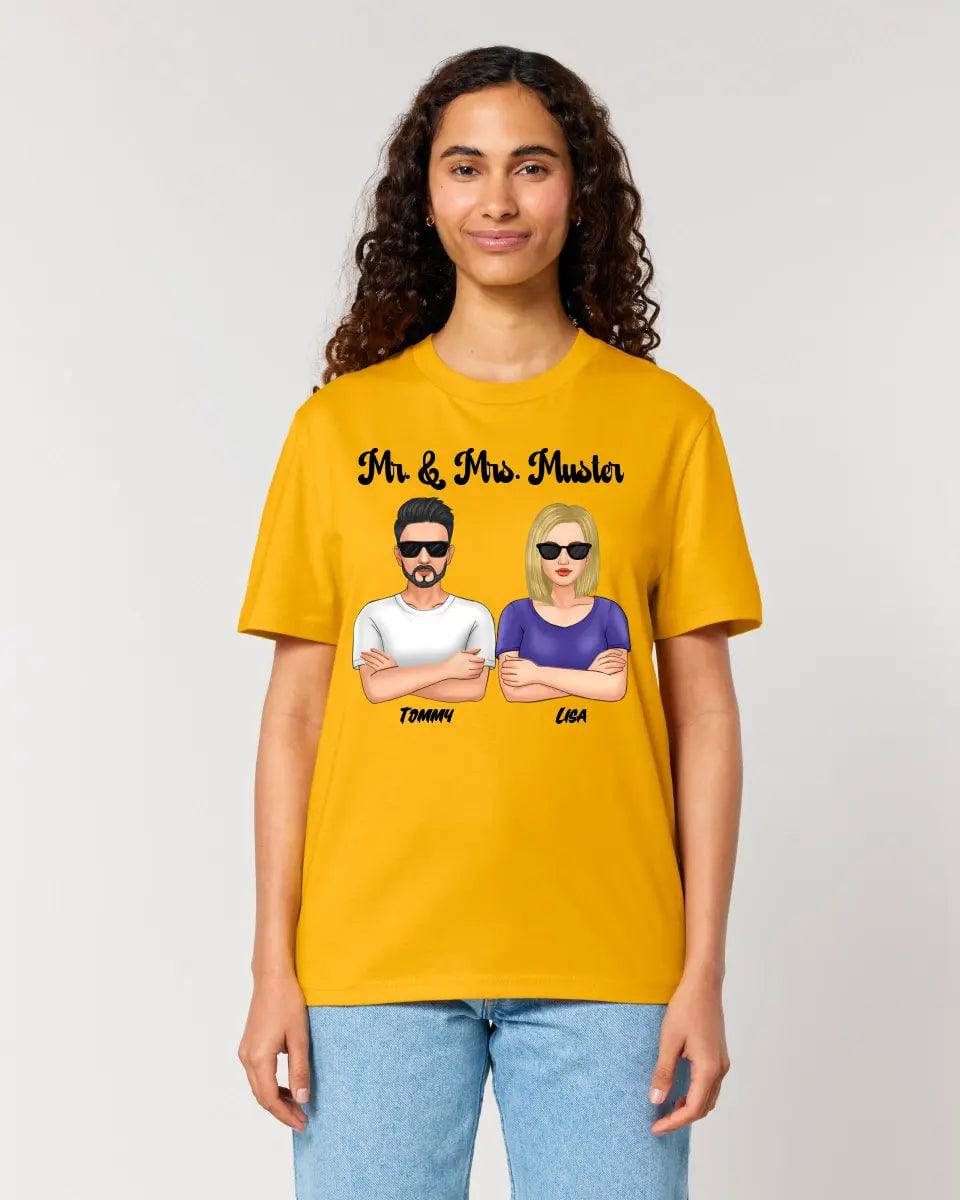 5in1: Cool Couple personalisierbar - Unisex Premium T-Shirt XS-5XL aus Bio-Baumwolle für Damen & Herren