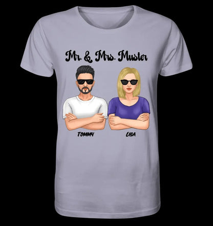 5in1: Cool Couple personalisierbar - Unisex Premium T-Shirt XS-5XL aus Bio-Baumwolle für Damen & Herren