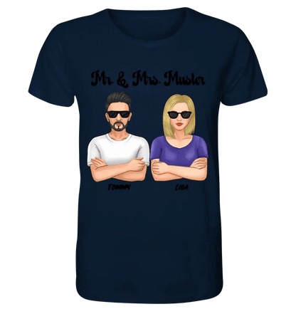 5in1: Cool Couple personalisierbar - Unisex Premium T-Shirt XS-5XL aus Bio-Baumwolle für Damen & Herren