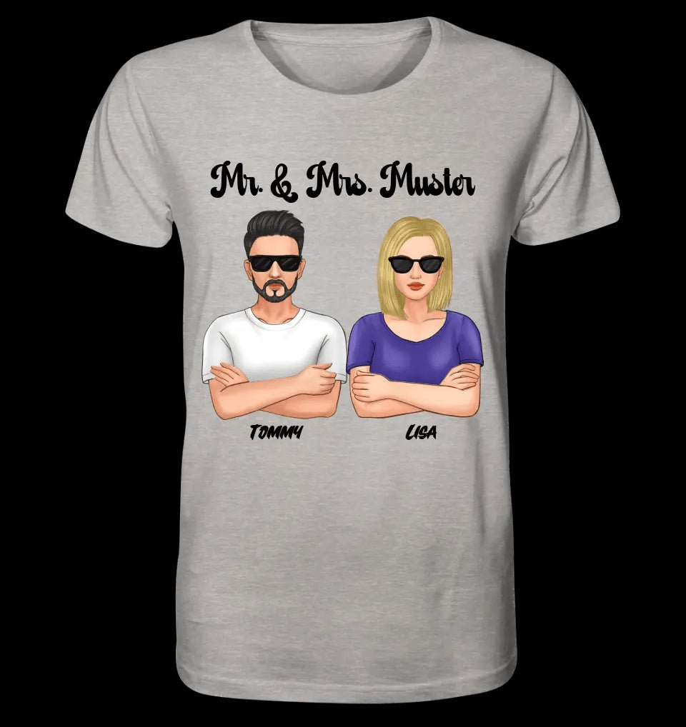 5in1: Cool Couple personalisierbar - Unisex Premium T-Shirt XS-5XL aus Bio-Baumwolle für Damen & Herren