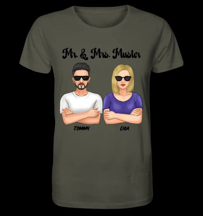 5in1: Cool Couple personalisierbar - Unisex Premium T-Shirt XS-5XL aus Bio-Baumwolle für Damen & Herren