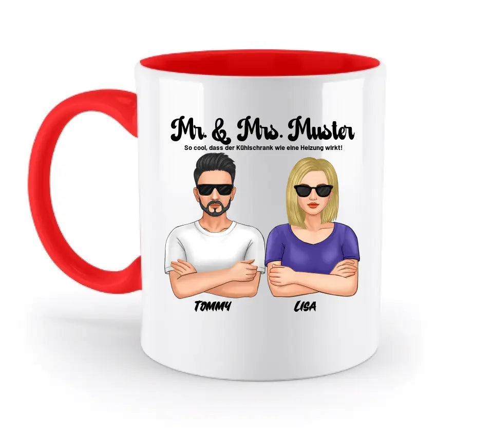 5in1: Cool Couple personalisierbar - zweifarbige Tasse