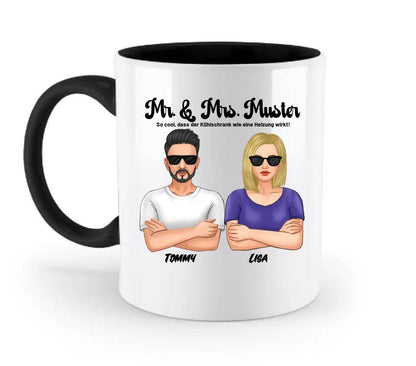 5in1: Cool Couple personalisierbar - zweifarbige Tasse