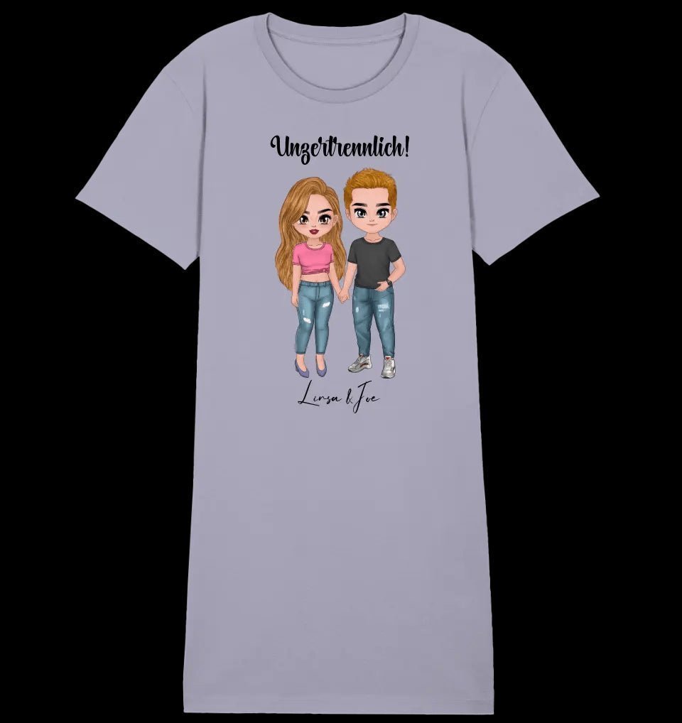 5in1: Cute People Design - Ladies Premium T-Shirt Kleid aus Bio-Baumwolle S-2XL