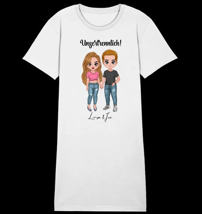 5in1: Cute People Design - Ladies Premium T-Shirt Kleid aus Bio-Baumwolle S-2XL