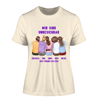 5in1: Gestalte 2-5 Freundinnen - Ladies Premium T-Shirt XS-2XL aus Bio-Baumwolle für Damen