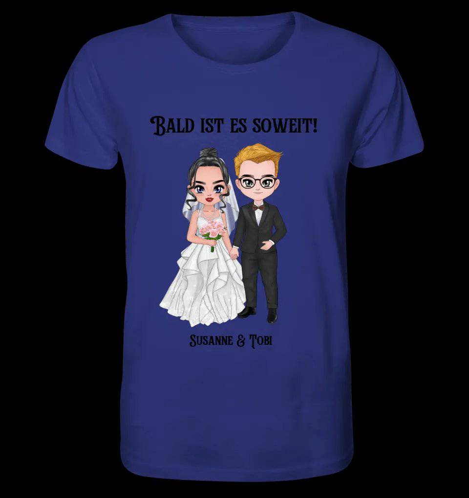 5in1: Hochzeitspaar personalisierbar - Unisex Premium T-Shirt XS-5XL aus Bio-Baumwolle für Damen & Herren