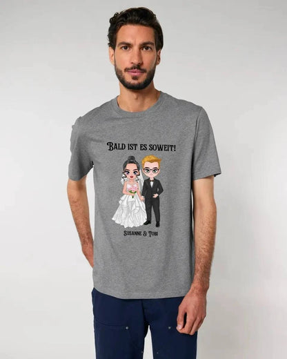 5in1: Hochzeitspaar personalisierbar - Unisex Premium T-Shirt XS-5XL aus Bio-Baumwolle für Damen & Herren