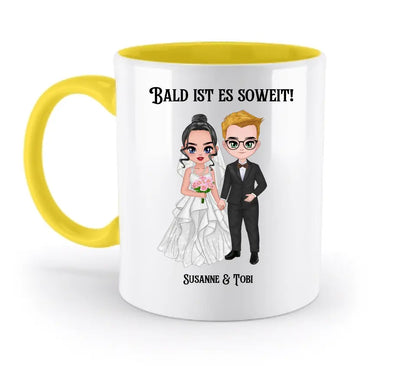 5in1: Hochzeitspaar - zweifarbige Tasse