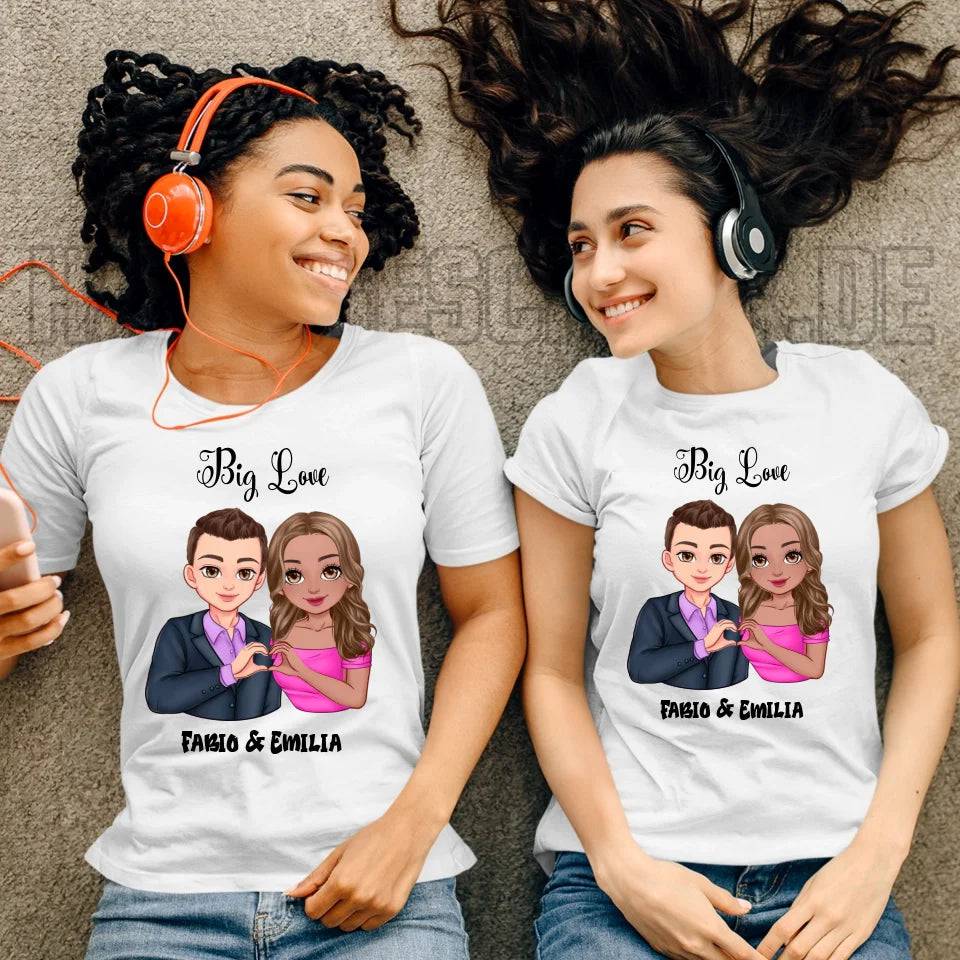 5in1: Sweet Couple - Ladies Premium T-Shirt XS-2XL aus Bio-Baumwolle für Damen