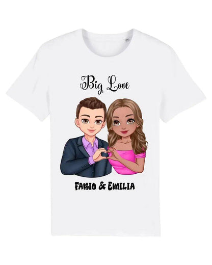 5in1: Sweet Couple personalisierbar - T-Shirt Unisex Bio-Baumwolle