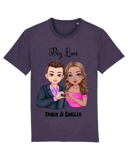 5in1: Sweet Couple personalisierbar - T-Shirt Unisex Bio-Baumwolle