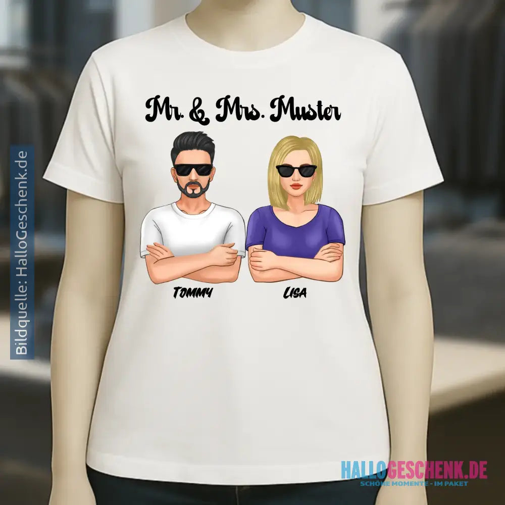 5in1: Cool Couple - Ladies Premium T-Shirt XS-2XL aus Bio-Baumwolle für Damen