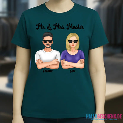5in1: Cool Couple - Ladies Premium T-Shirt XS-2XL aus Bio-Baumwolle für Damen