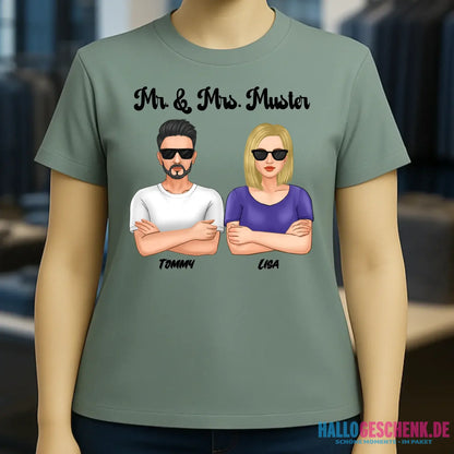 5in1: Cool Couple - Ladies Premium T-Shirt XS-2XL aus Bio-Baumwolle für Damen