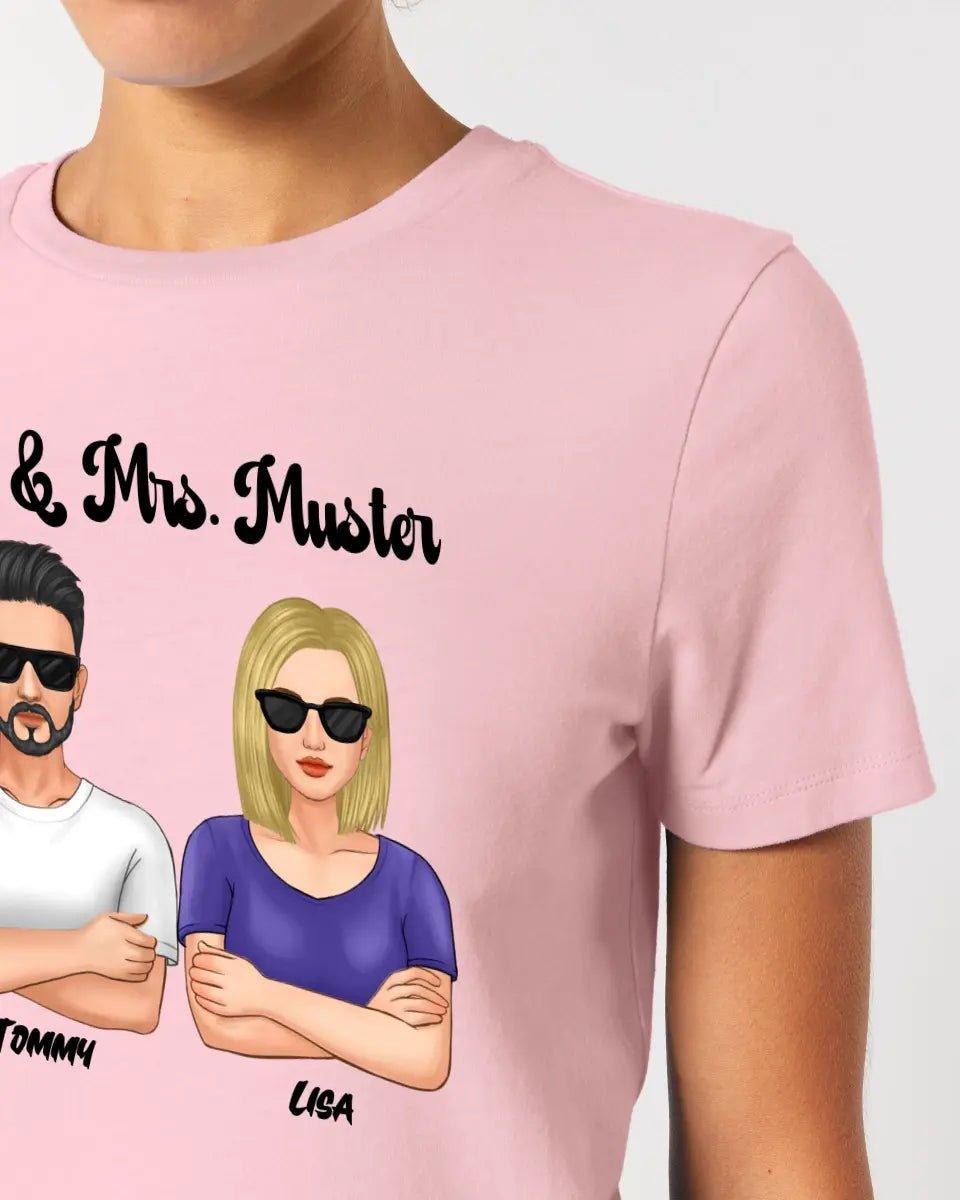 5in1: Cool Couple - Ladies Premium T - Shirt XS - 2XL aus Bio - Baumwolle für Damen - HalloGeschenk.de #geschenkideen# #personalisiert# #geschenk#