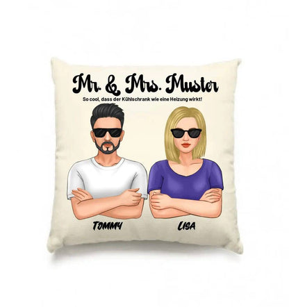 5in1: Cool Couple personalisierbar - Kissen 40x40 cm