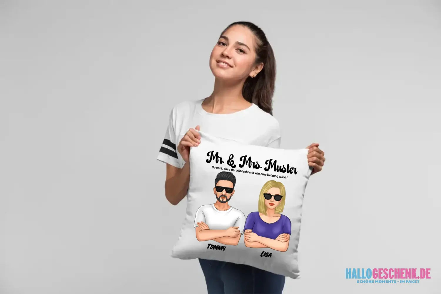 5in1: Cool Couple personalisierbar - Kissen 40x40 cm