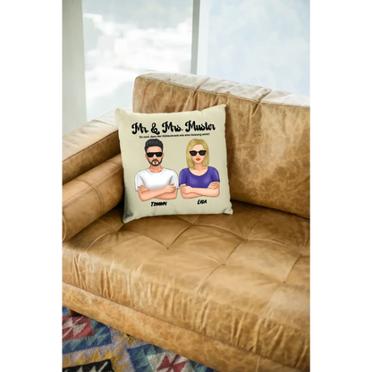 5in1: Cool Couple personalisierbar - Kissen 40x40 cm