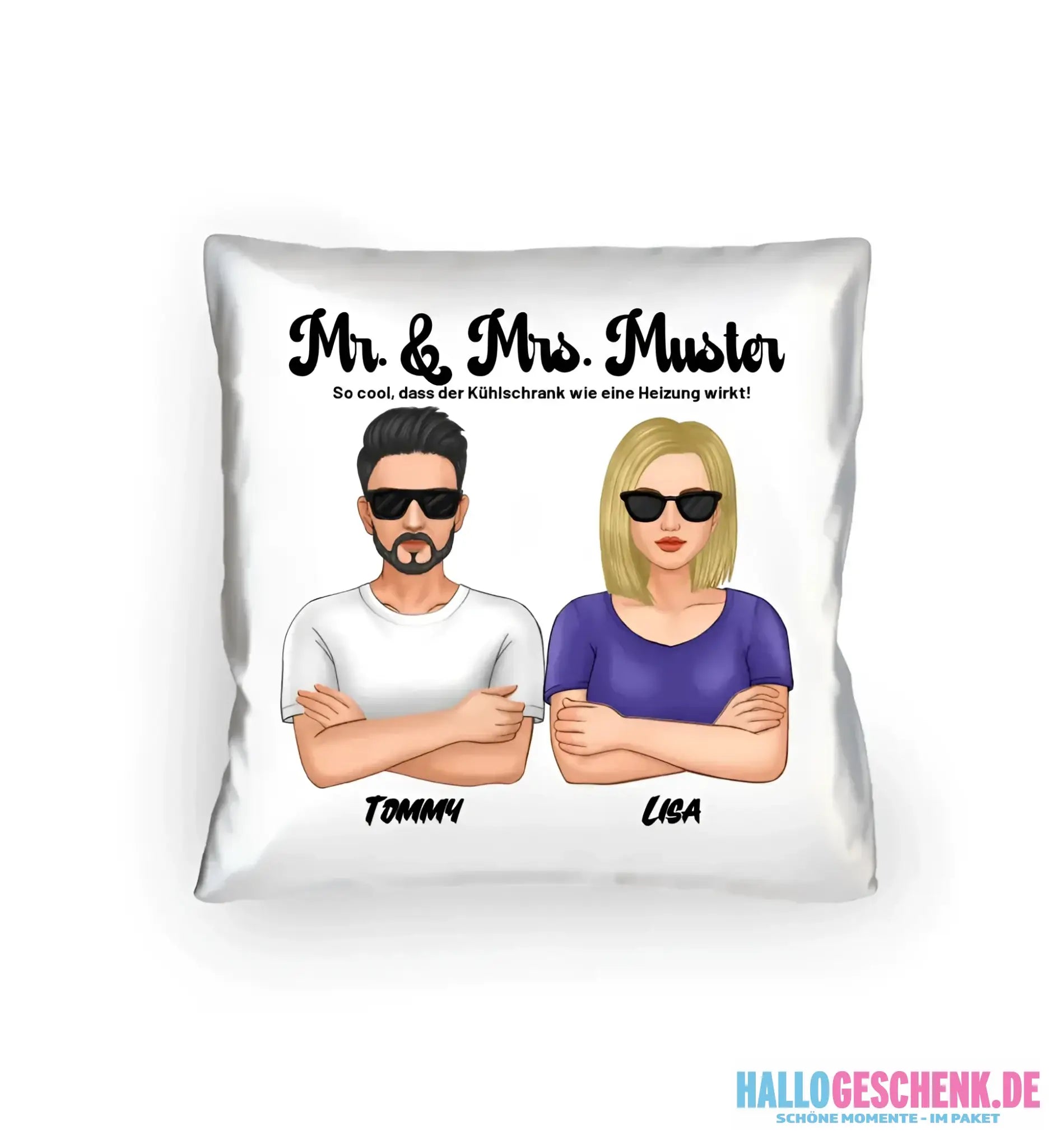 5in1: Cool Couple personalisierbar - Kissen 40x40 cm