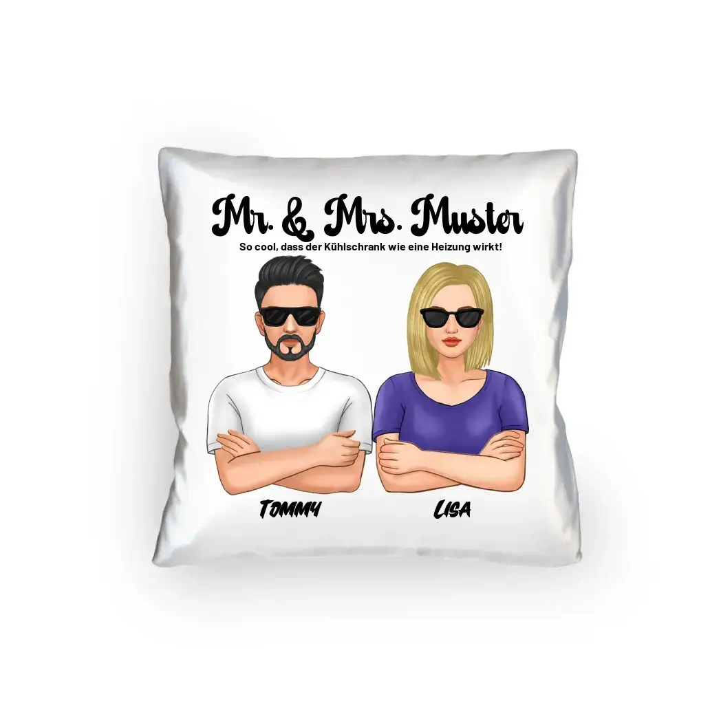 5in1: Cool Couple personalisierbar - Kissen 40x40 cm
