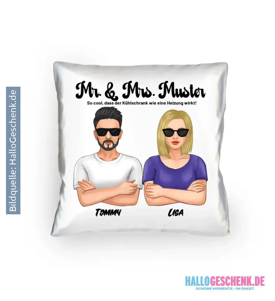 5in1: Cool Couple personalisierbar - Kissen 40x40 cm