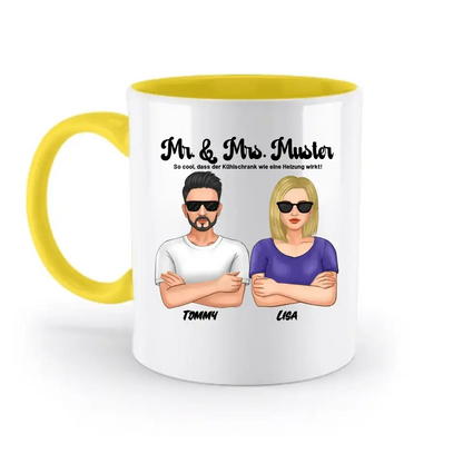5in1: Cool Couple personalisierbar - zweifarbige Tasse